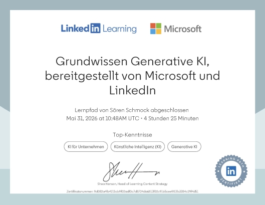 Grundwissen Generative KI, bereitgestellt von Microsoft und LinkedIn
